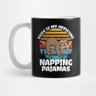 Cute Sloth Costume Gift, This is my Official Napping Pajamas Mug